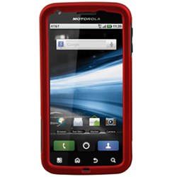 Motorola Compatible Naztech Premium Rubberized Snap-on Case - Red 11414NZ