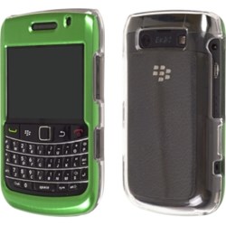Blackberry Compatible Premium AlumiSNAP - Green and Clear  307051-BL