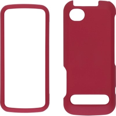 Motorola Compatible Premium Soft Touch Snap-On Case - Dark Red 329364
