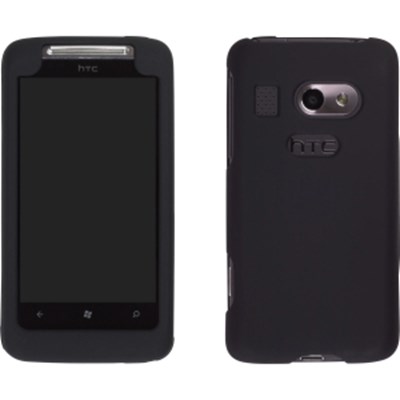 HTC Compatible Premium Soft Touch Snap-On Case - Black 358998