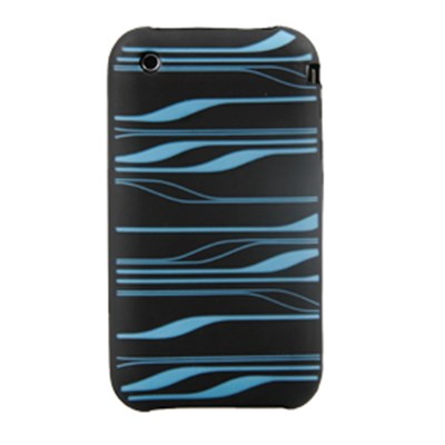 Apple Compatible Laser Silicone Cover - Black and Blue 10052NZ