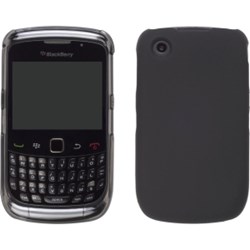 Blackberry Compatible Hybrid Snap-On Case - Smoke and Black 314314