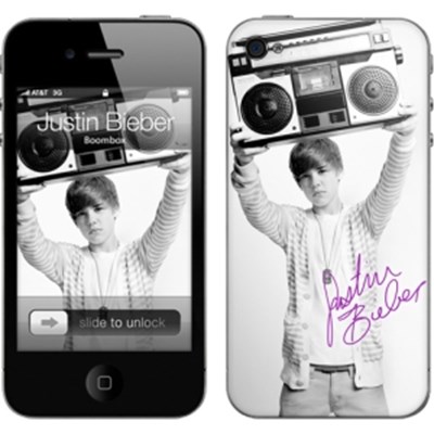 Apple Compatible MusicSkins Justin Bieber - Boombox  MS-JB70133