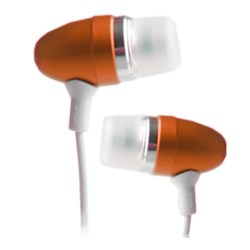 Handsfree 3.5mm Stereo Soft Gel Headset - Orange 9992NZ