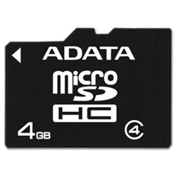 ADATA 4GB microSDHC Class 4 Memory Card