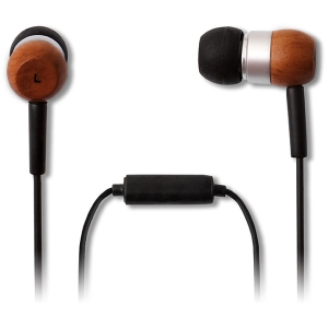 Timbre 3.5 mm Earbuds - Dark Wood Color    EP-WB-MIC-DARK