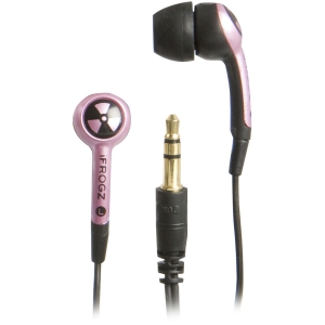 Plugz 3.5 mm Earbuds -Pink and Black  EPD33-PINKBLACK