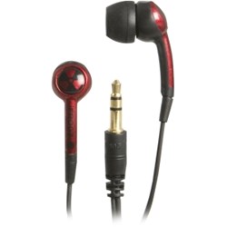 Plugz 3.5 mm Earbuds -Red and Black  EPD33-RED