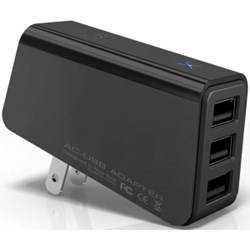Compact Triple USB AC Charger  IAD117BLK