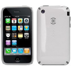 Apple Compatible Speck CandyShell Case - White and Grey IPH3G-CNDY-WHGY