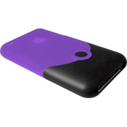 Apple Compatible Luxe Case- Black and Purple  IPHONE3GFLPRPBLK