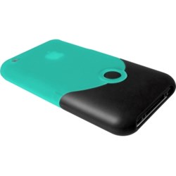 Apple Compatible Luxe Case- Turquoise and  Black  IPHONE3GFLTRQBLK