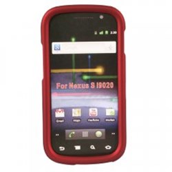 Samsung Compatible Rubberized Protective Case Cover - Red  NEXUS4GRUBRD