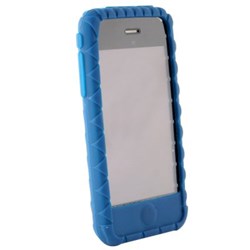 Apple Compatible Textured Silicone Sleeve - Blue  SIL3GNVBL