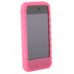 Apple Compatible Textured Silicone Sleeve - Dark Pink   SIL3GDKPK