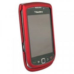 Blackberry Compatible Rubberized Protective Cover - Red   BB9800RUBRD