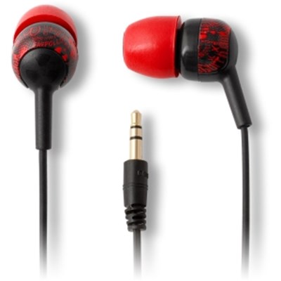 Crew 3.5 mm Earbuds Music Headset -Red