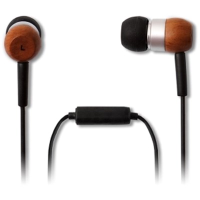 Timbre 3.5 mm Earbuds - Dark Wood Color    EP-WB-MIC-DARK