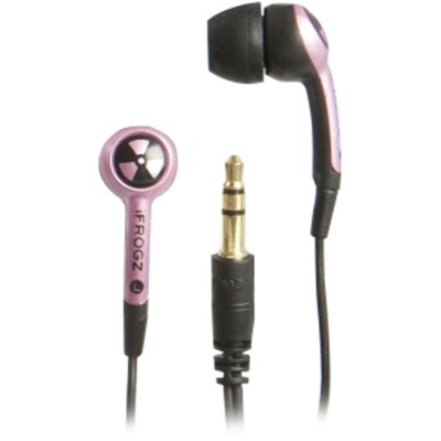 Plugz 3.5 mm Earbuds -Pink and Black  EPD33-PINKBLACK