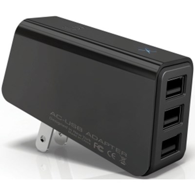 Compact Triple USB AC Charger  IAD117BLK