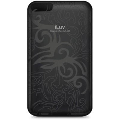 Apple Compatible Flexi-Clear Case with Flame Pattern  ICC610BLK