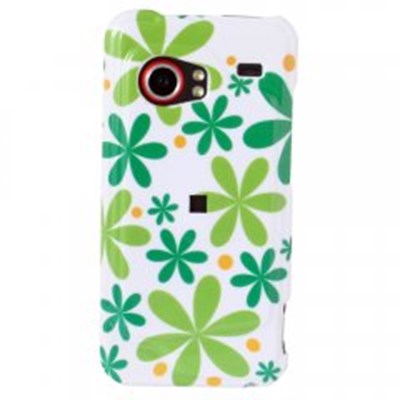 HTC Compatible Protective Cover - Green Flower Pattern    INCREDCOVFLW
