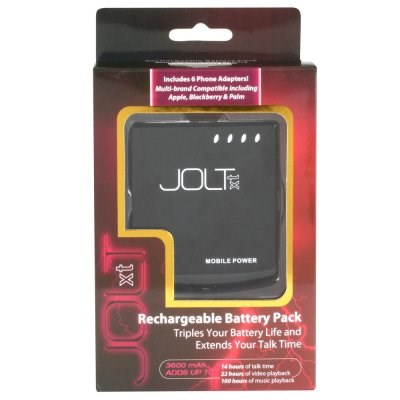 Jolt Mobile Power Pack 3600 mAh Li-ion Rechargeable External Battery  JOLTXT
