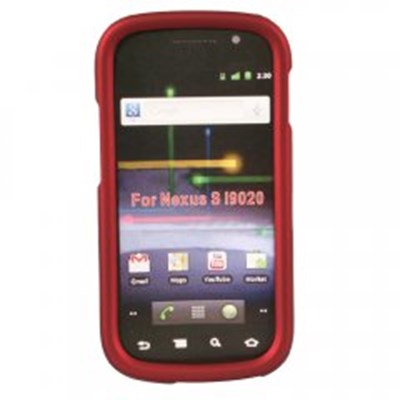 Samsung Compatible Rubberized Protective Case Cover - Red  NEXUS4GRUBRD