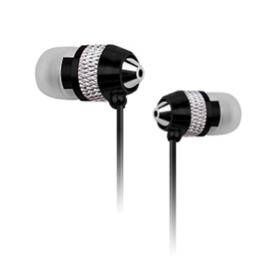 NoiseHush NX40 Handsfree 3.5mm Stereo Headset - Black and White  NX40-10679