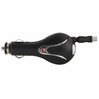 Retractable In-Vehicle Charger - Mini USB  RETMINIPI