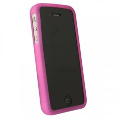 Apple Compatible Silicone Cover - Dark Pink  SILIPHONE4DKPK