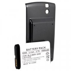 1800 mAh Li-ion Extended Battery with silver and black battery door  SPLITBB8300XT