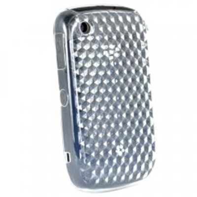 Blackberry Compatible TPU Case with Diamond Pattern - Clear   TPU8520CL