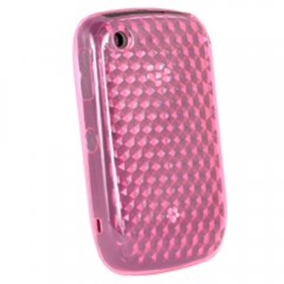 Blackberry Compatible TPU Case with Diamond Pattern - Hot Pink  TPU8520HTPK