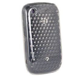 Blackberry Compatible Diamond Pattern TPU Case - Smoke  TPU8520SM