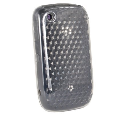 Blackberry Compatible Diamond Pattern TPU Case - Smoke  TPU8520SM