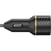 Otterbox USB-C and USB-A Fast Charge Dual Port Car Charger Premium - Black Shimmer Image 2