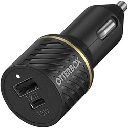 Otterbox USB-C and USB-A Fast Charge Dual Port Car Charger Premium - Black Shimmer