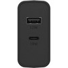 Otterbox USB-C and USB-A Fast Charge Dual Port Wall Charger Premium 30W Combined - Black Shimmer Image 1