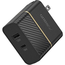 Otterbox USB-C and USB-A Fast Charge Dual Port Wall Charger Premium 30W Combined - Black Shimmer