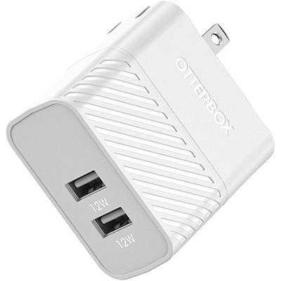 Otterbox USB-A Dual Port Wall Charger 24W Combined - Cloud White Dream