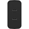Otterbox USB-C Fast Charge Dual Port Wall Charger, 50W Combined - Black Shimmer Image 1
