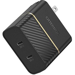 Otterbox USB-C Fast Charge Dual Port Wall Charger, 50W Combined - Black Shimmer