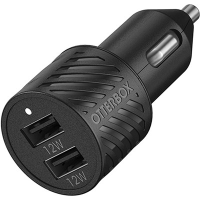 Otterbox USB-A Dual Port Car Charger 24W Combined - Black