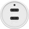 Otterbox USB-C Fast Charge Dual Port Car Charger, 50W Combined - Cloud Dust White Image 1
