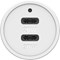 Otterbox USB-C Fast Charge Dual Port Car Charger, 50W Combined - Cloud Dust White Image 1