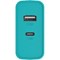 Otterbox USB-C and USB-A Fast Charge Dual Port Wall Charger Premium 30W Combined - Aqua Image 1