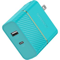 Otterbox USB-C and USB-A Fast Charge Dual Port Wall Charger Premium 30W Combined - Aqua