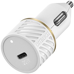 Otterbox USB-C Fast Charge Car Charger, 20W - Cloud Dust White Otterbox USB-C Fast Charge Car Charger, 20W - Cloud Dust White