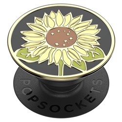 Popsockets Popgrip Premium Enamel - Here Comes The Sun Black Popsockets Popgrip Premium Enamel - Here Comes The Sun Black